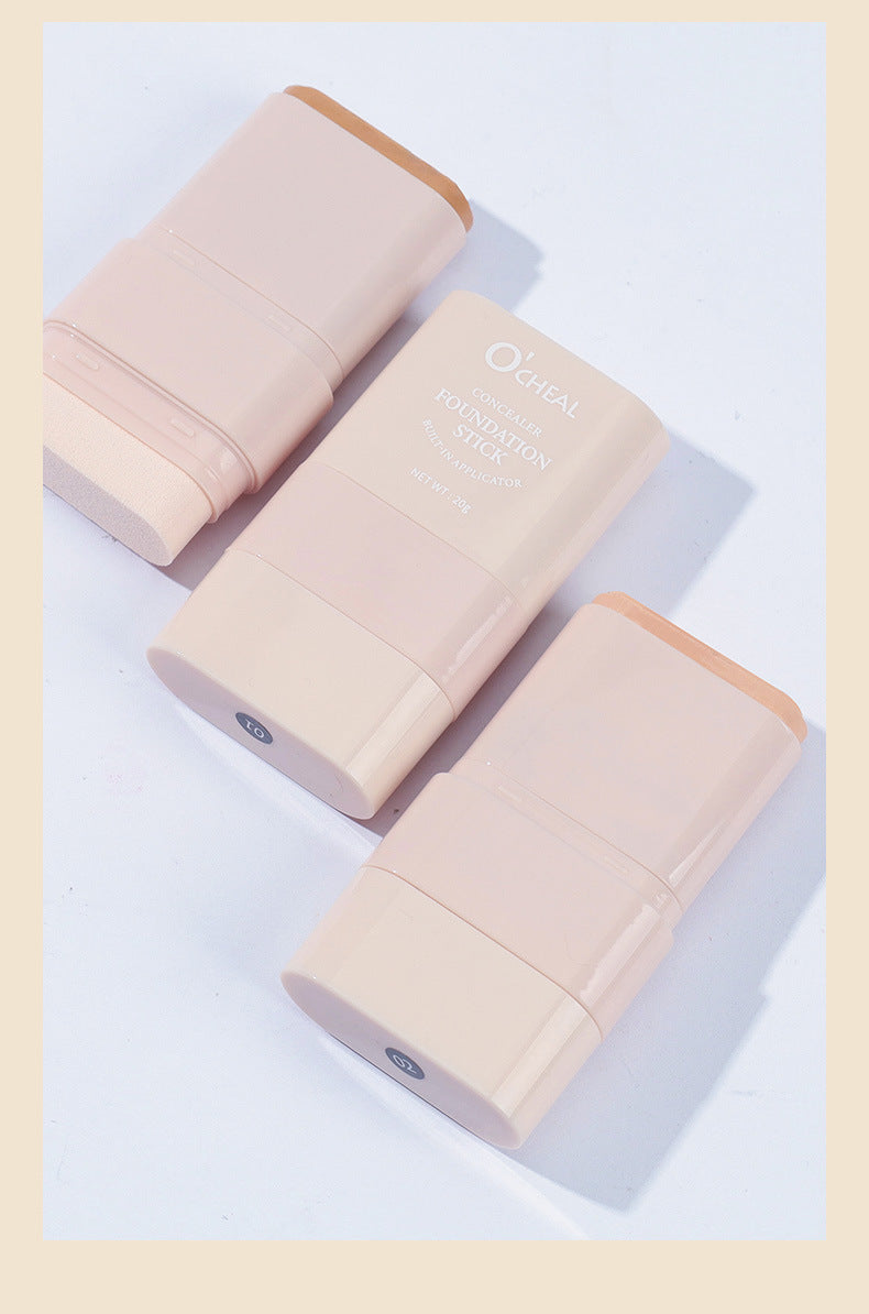 Cosmetic Non-Smudge Foundation Double-Ended Rotating Concealer Long-Lasting Waterproof Sweat Sponge Brush Head Cream Foundation