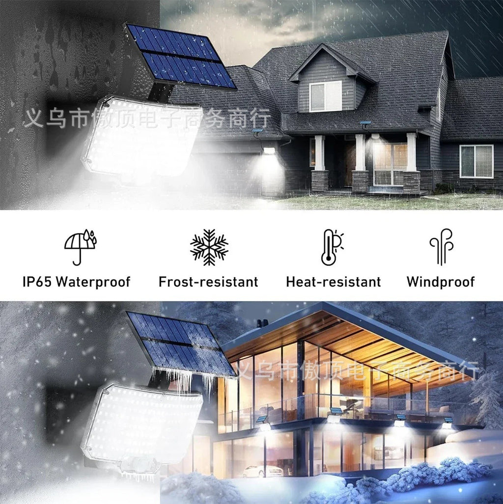 New Solar-Powered Light234LED Courtyard Waterproof Garden Villa Lighting Lamp Split Type Outdoor Lighting Lamp