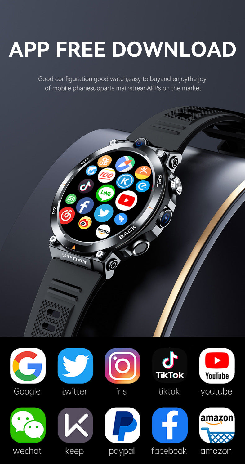 H10Smart Watch5G Full Netcom SIM Card Google Store Support APP Download Dual Camera Video Call