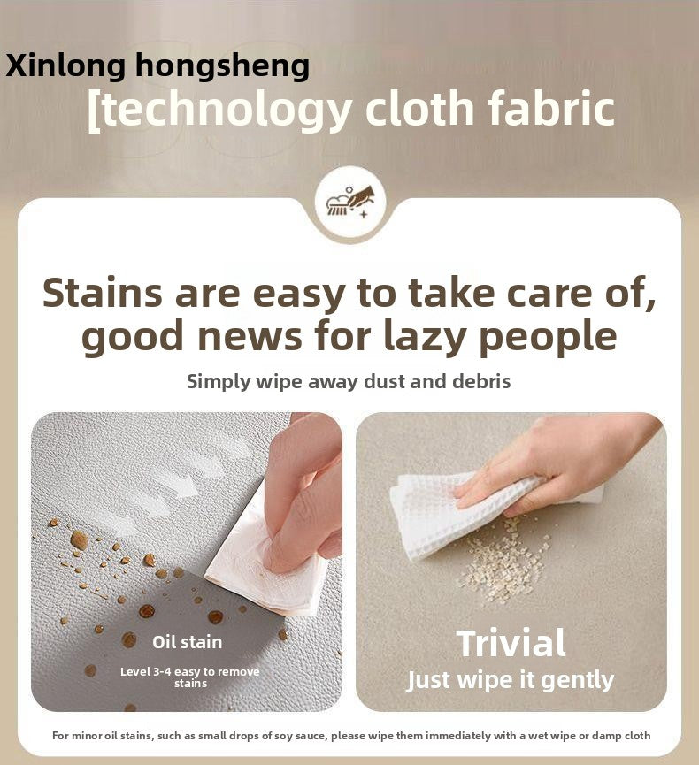 Minimalist Cream Style Tofu Block Sofa Living Room Simple Modern Straight Sofa Internet Celebrity Cat Scratching Leather Sofa