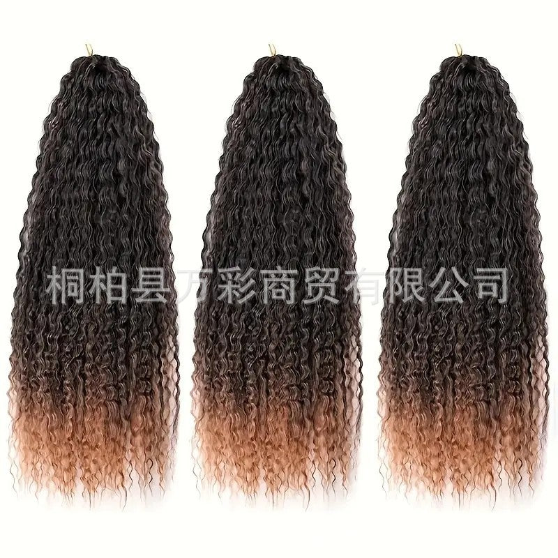 Cross-border Wig Hot Item Afro Kinky Curly       Crochet  Hair High Temperature Silk Crochet Hair