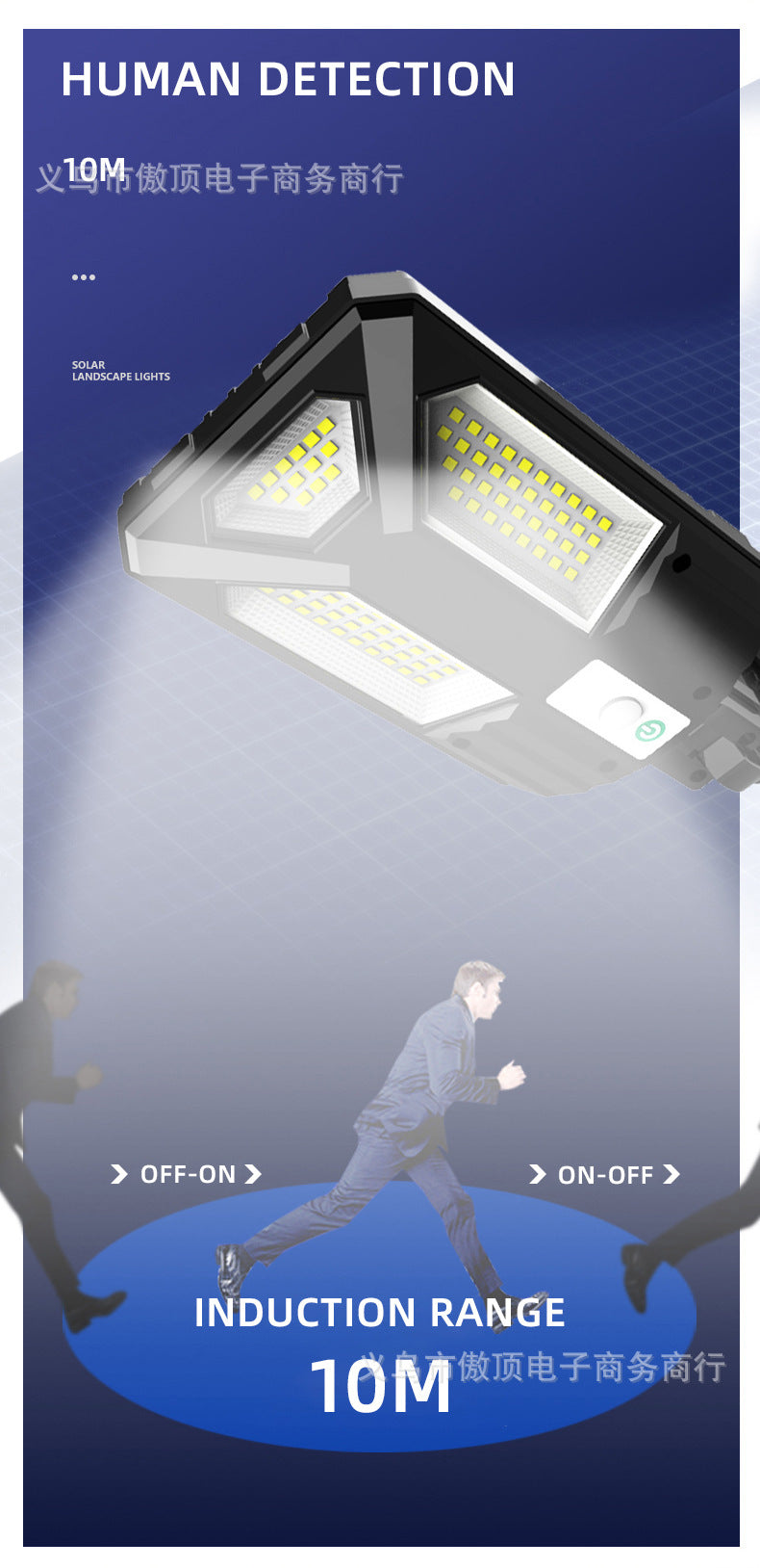 New Solar Light Outdoor Street Light Waterproof Garden Light LED Wall Light with Remote Control Garage Light COB
