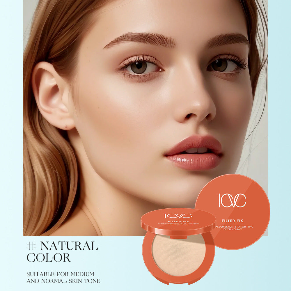 ICVC#1203Nude Powder Setting Powder15g Comes with Puff and Makeup Mirror Version Beauty