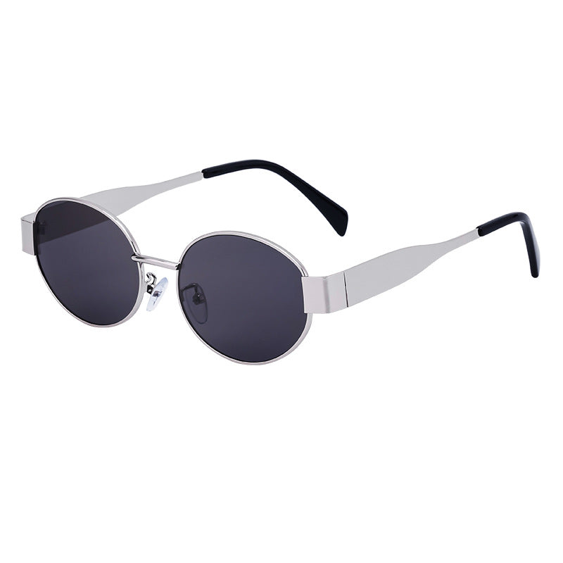New European and American Fashion Oval Frame Sunglasses for Women High-end Sunglasses for Women Trendy Sunscreen Wholesale sunglass