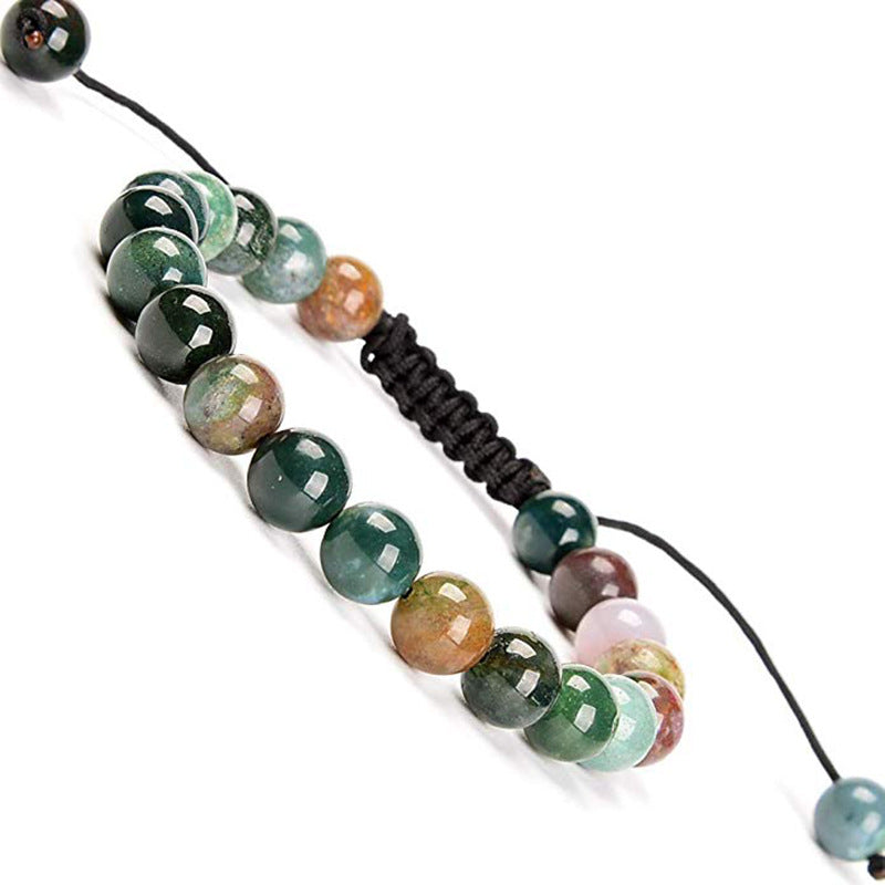 AliExpress Natural Tiger Eye Stone Bracelet Agate Couple Woven Bracelet Peacock Stone Woven Bracelet