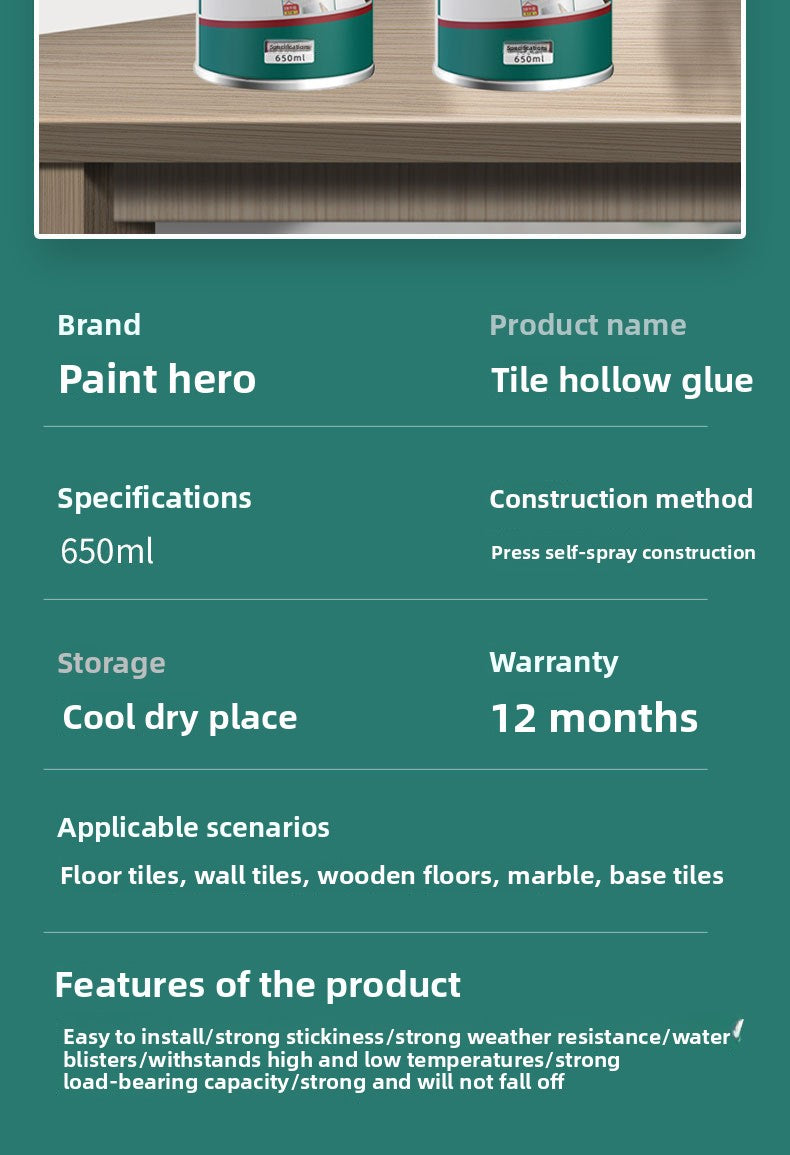 Tile Void Filler Water-Based Odorless Tile Adhesive Strong Glue Wholesale Ceramic Tile Repair