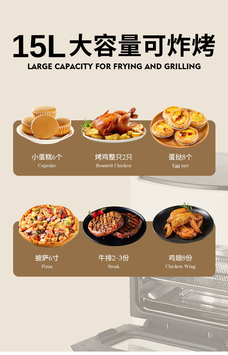 Visual Pancake Oven Multi-Functional Pizza Bread Baking Pancake Machine15Large Capacity Household Electric Oven