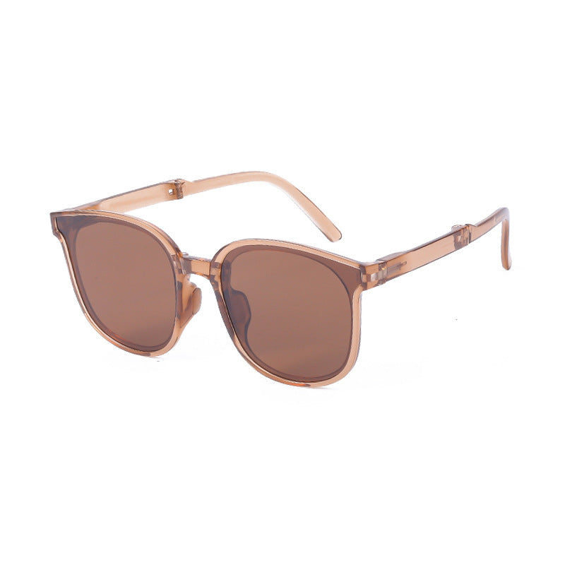 New Fashion Foldable Sunglasses for Women UV Protection Polarized Sunglasses Trendy Portable Full Frame Sun Glasses
