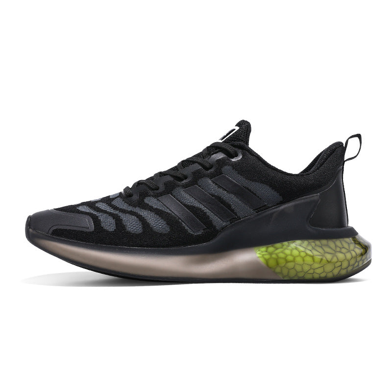 New Outdoor Running Shoes for Men, Soft Sole, Shock Absorption, Real Popcorn Casual Shoes, Breathable Ice Silk Mesh Sports Shoes