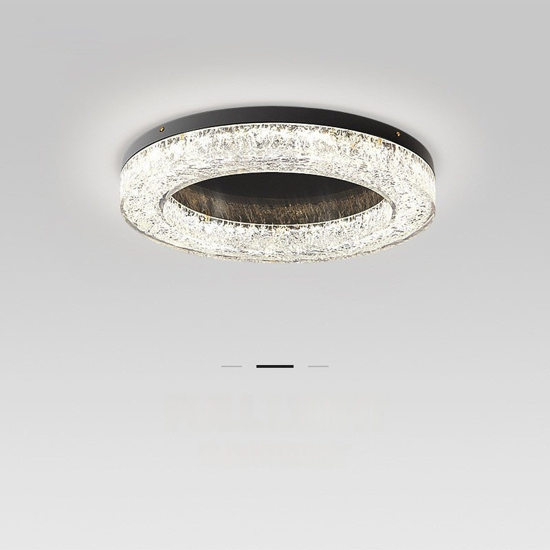 Italian Minimalist Master Bedroom Light led Resin Ceiling Lamp Modern Minimalist High-End Light Luxury Crystal Ice Crack Living Room Lamp