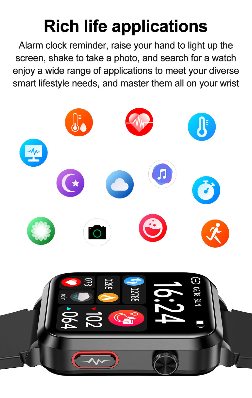 New S11Air Pump Type Precision Blood Pressure Smart Health Watch ECG Uric Acid Blood Lipid Monitoring Smart Watch
