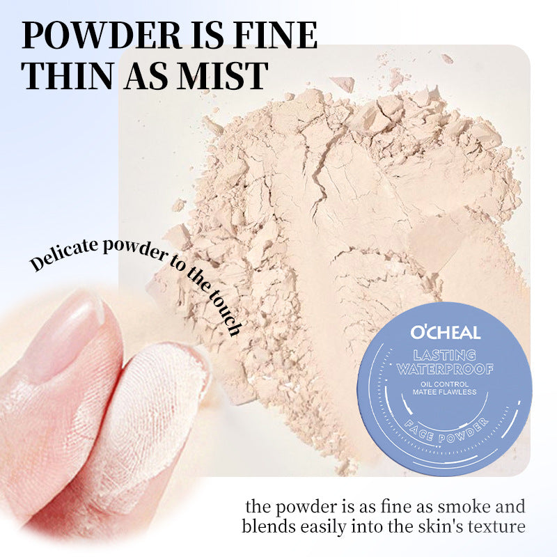 OCHEAL Ouqianya Oil Control Powder Long-lasting Waterproof Matte Setting Powder10g Packaging