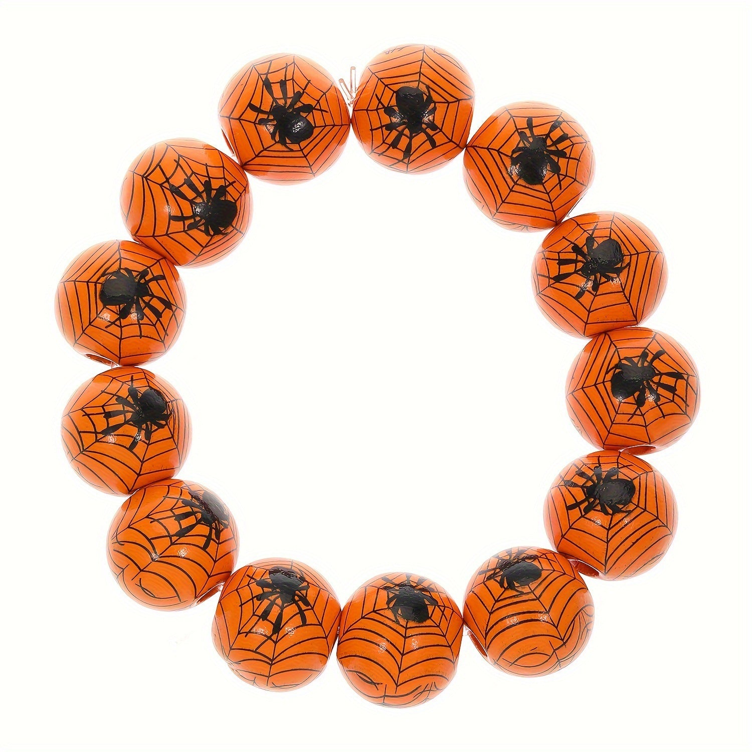 Men's Holiday Bracelet Women's Gift Spider Wooden Bead Bracelet Set Skull Bead Halloween Bracelet