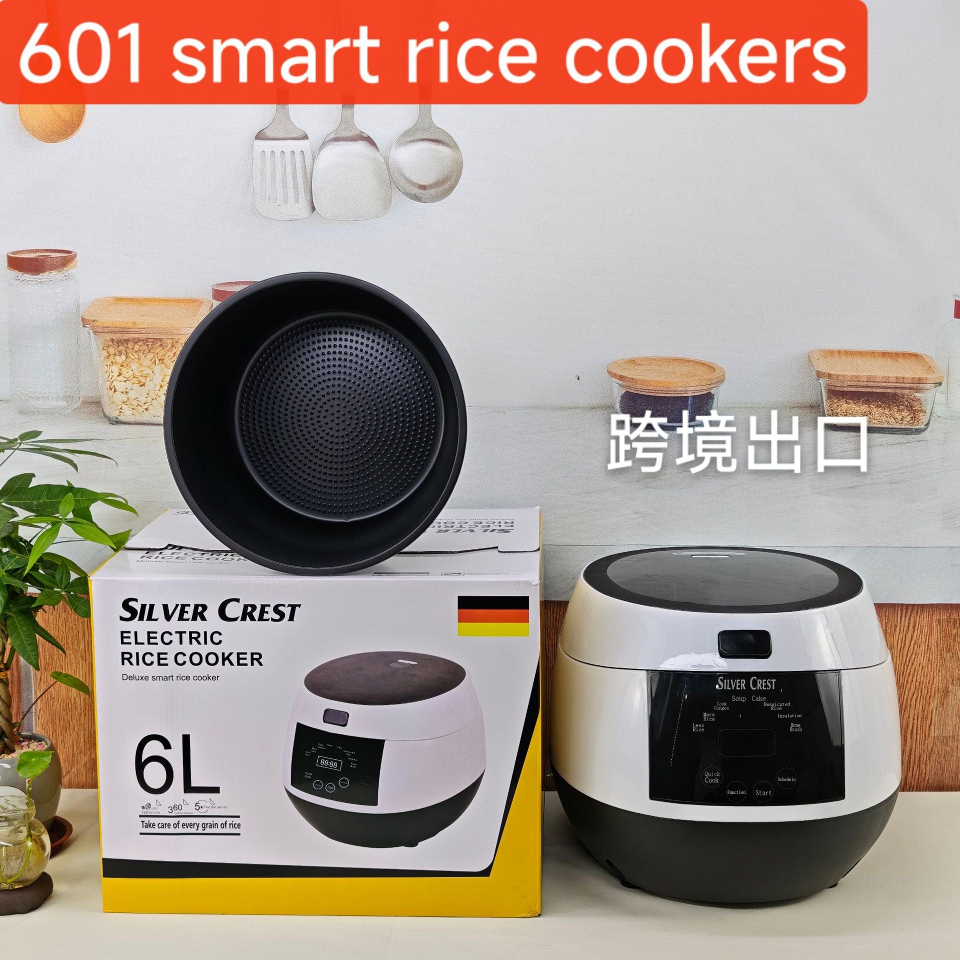 New Smart Touch Screen6L Electric Rice Cooker Household Multi-Functional Large Capacity Appointment Timed Rice Cooker Wholesale