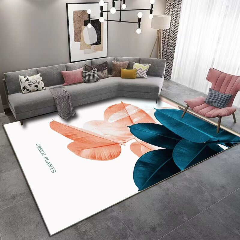 Carpet for Living Room, Stain-Resistant, Easy to Clean, Light Luxury Sofa Coffee Table Rug, Household Crystal Velvet Bedside Non-Slip Bedside Rug Wholesale