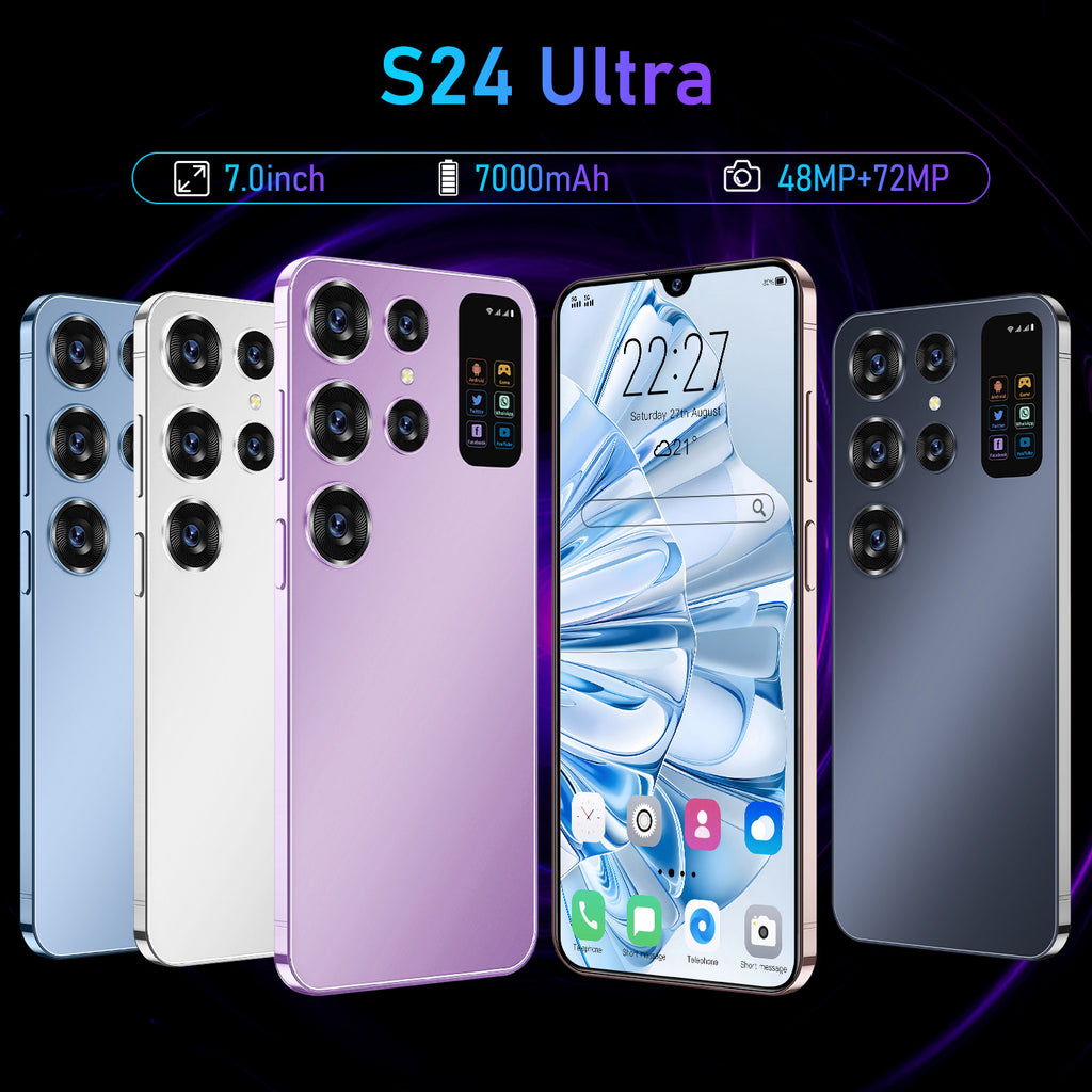 New S24 Ultra Android7.3Inch Perforated Large Screen Hot-Selling Bestseller5G Smartphone
