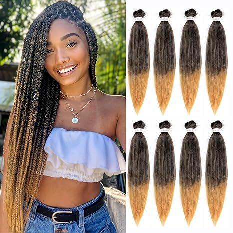 EZ Braided Synthetic Crochet Hair Export Cross-Border Factory In Stock Big Braids European and American Long Straight Hair