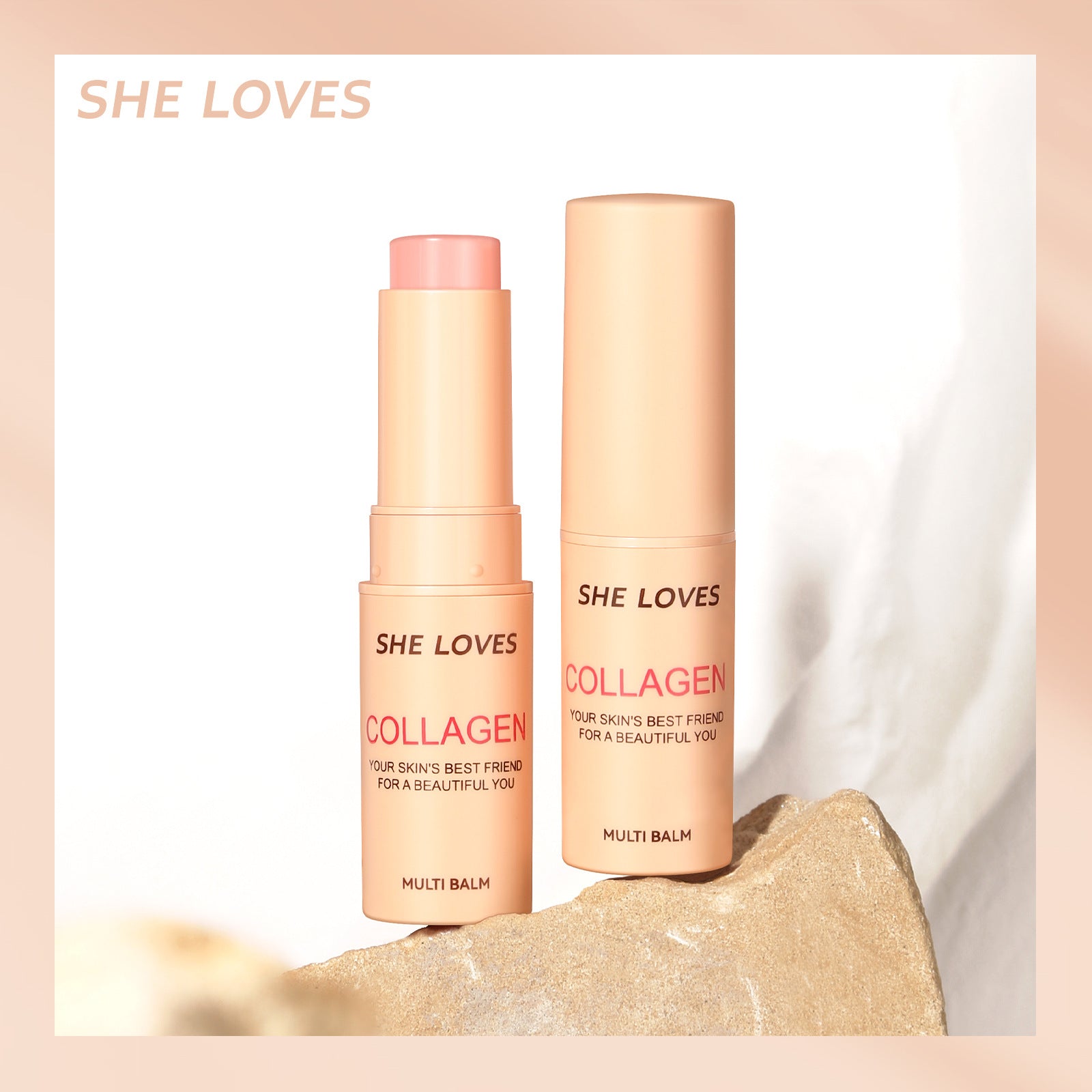 Exclusive Supply sheloves Collagen Essence Stick Moisturizing, Wrinkle-Reducing, Lifting, and Firming Facial Care Essence