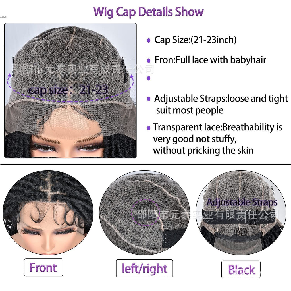 Synthetic Full Lace Wig Braided Wigs Goddess Crochet Box Wig