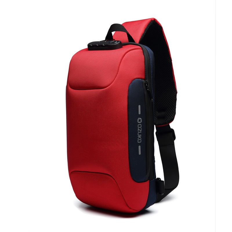OZUKO Tactical Chest Bag Men's Crossbody Bag Waterproof Multifunctional High-end Outdoor Portable Bag Cycling Shoulder Bag