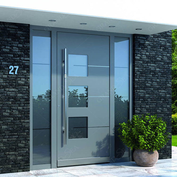 New Design and Hot Sale Custom Made Modern Wooden Pivot Entry Luxurious Doors With Factory Price