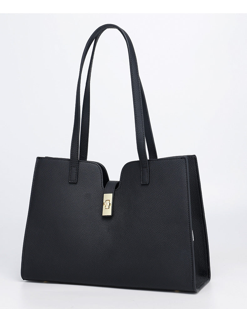 Large Capacity Single Shoulder Tote Bag for Women, Casual Commuter Bag, Trendy Versatile Fashionable Light Luxury Briefcase Underarm Bag