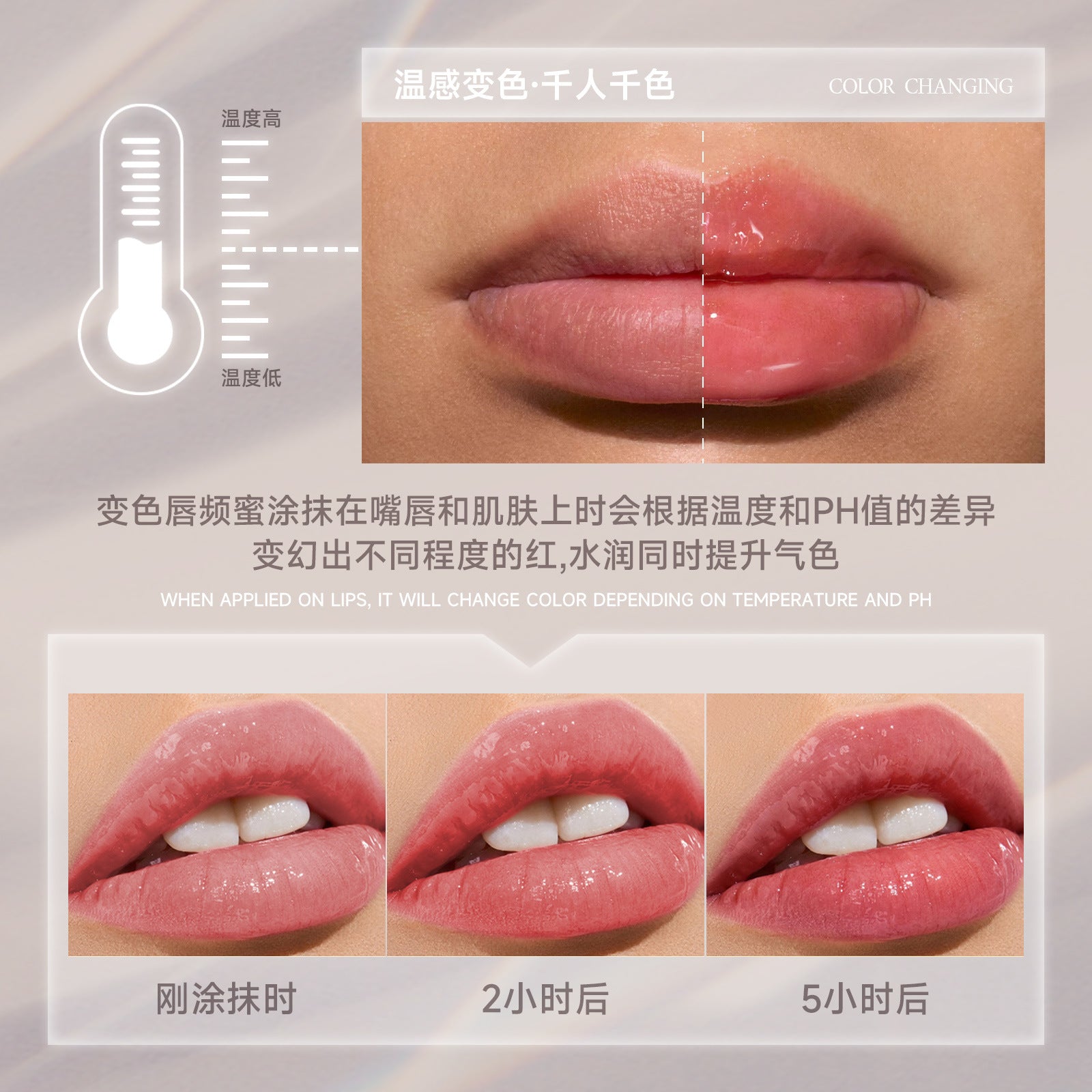 SHELOVES Temperature Changing Blush Stick PH Blush Stick Blush Cream Natural Nude Makeup Rouge Blush