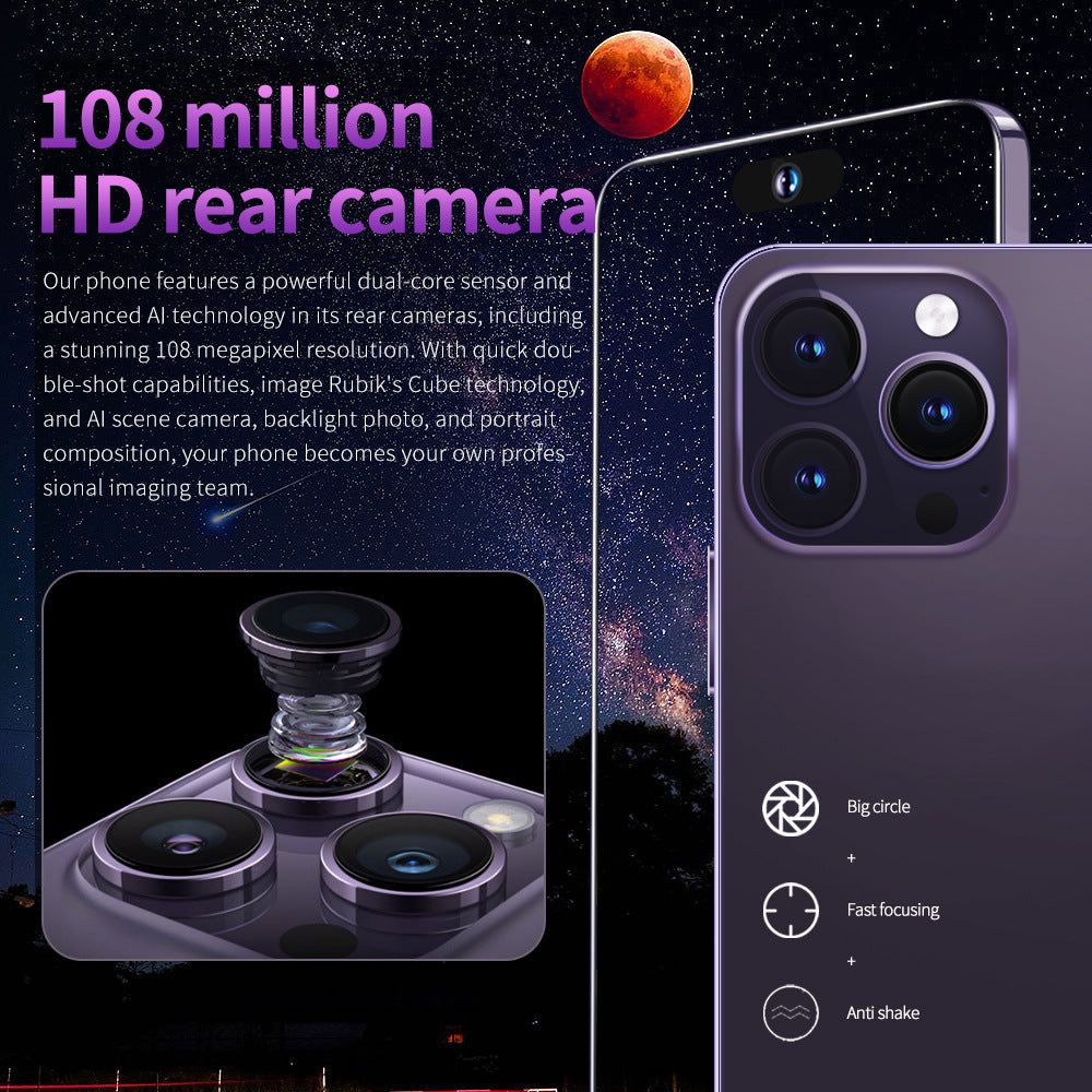 Popular i15proMax Smartphone6.5High Definition Large Screen Mobile Phone1+16Android Phone Wholesale