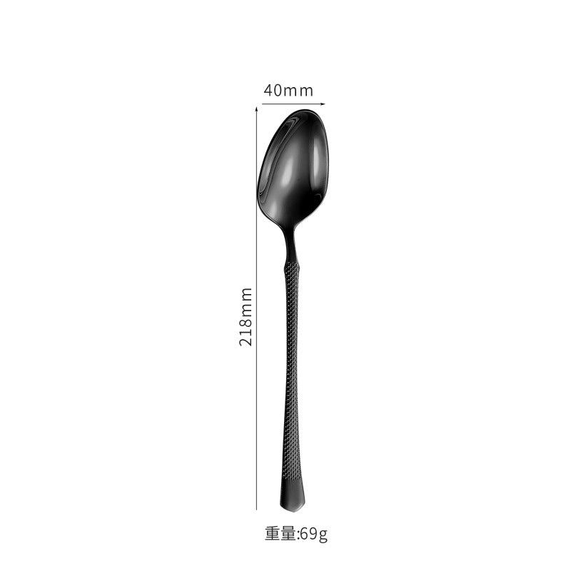 201Stainless steel tableware hotel high-end cutlery set24Set of Restaurant Star Point Steak Knife and Fork Set