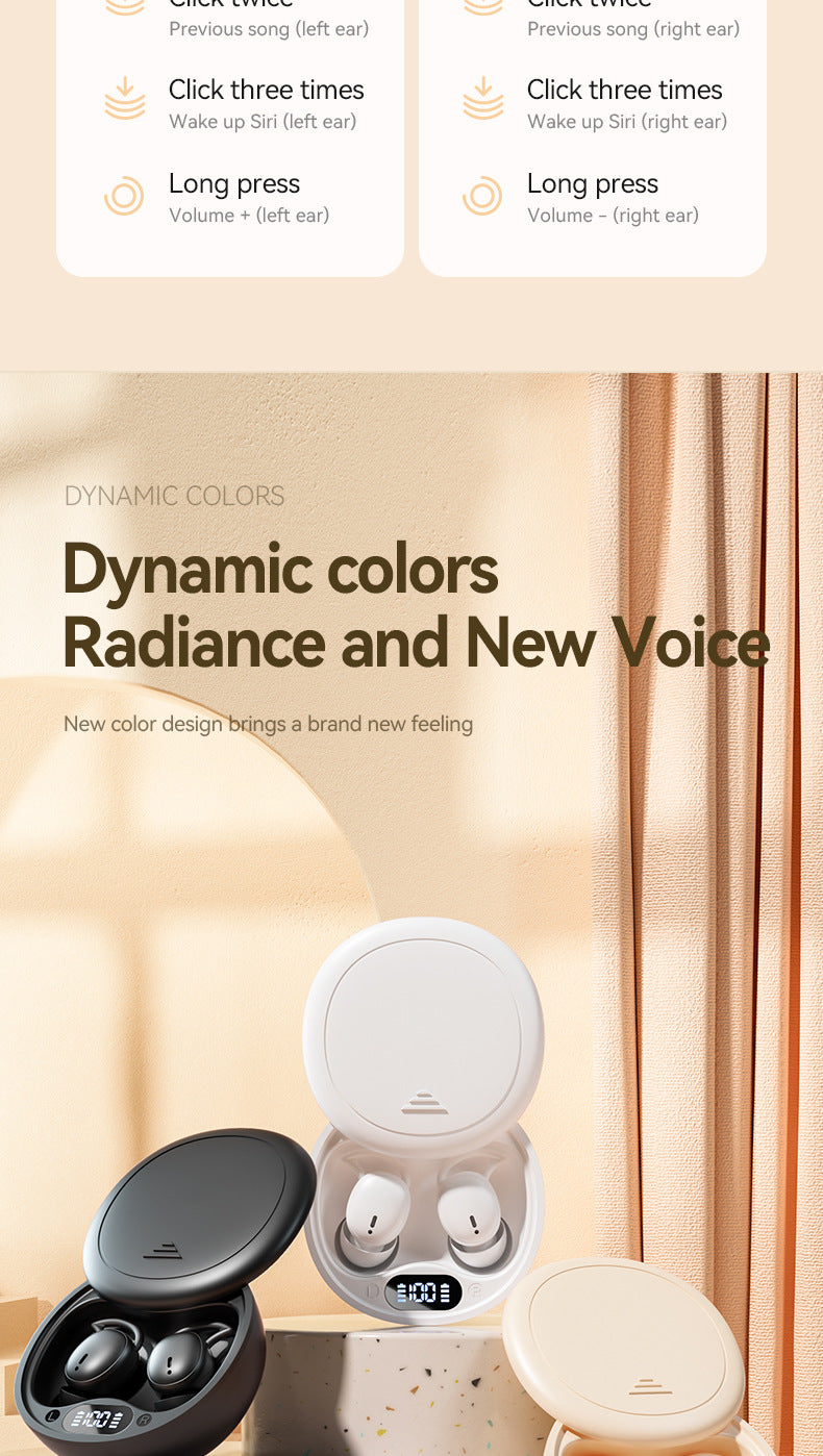 Popular M73Bluetooth headset in-ear mini digital display long battery life noise-canceling wireless Bluetooth headset for sleep