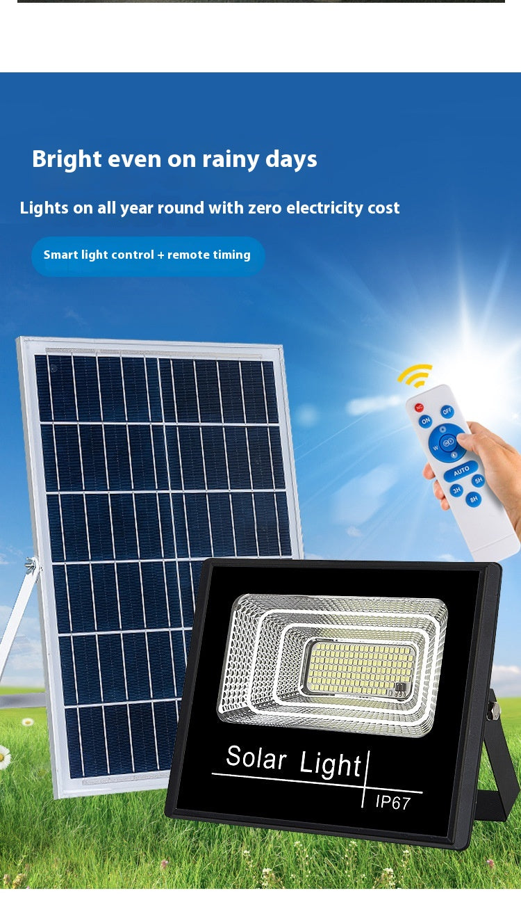 IP67 Waterproof 100W/200W/300W Smart Auto-Darkening ABS Split Solar Floodlight Outdoor Lighting