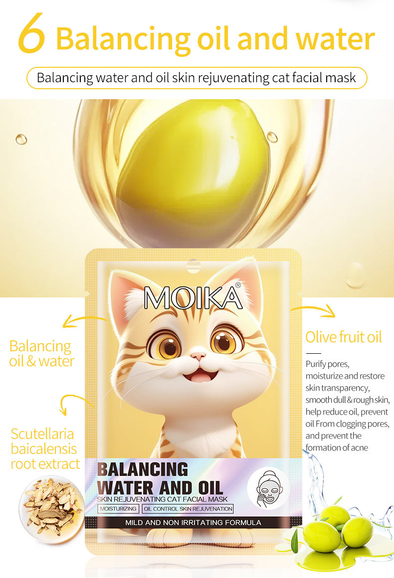 MOIKA Full Pore Shrinking White Tiger Mask Hydrating3D Animal Quality Oil Control Moisturizing Skin Care