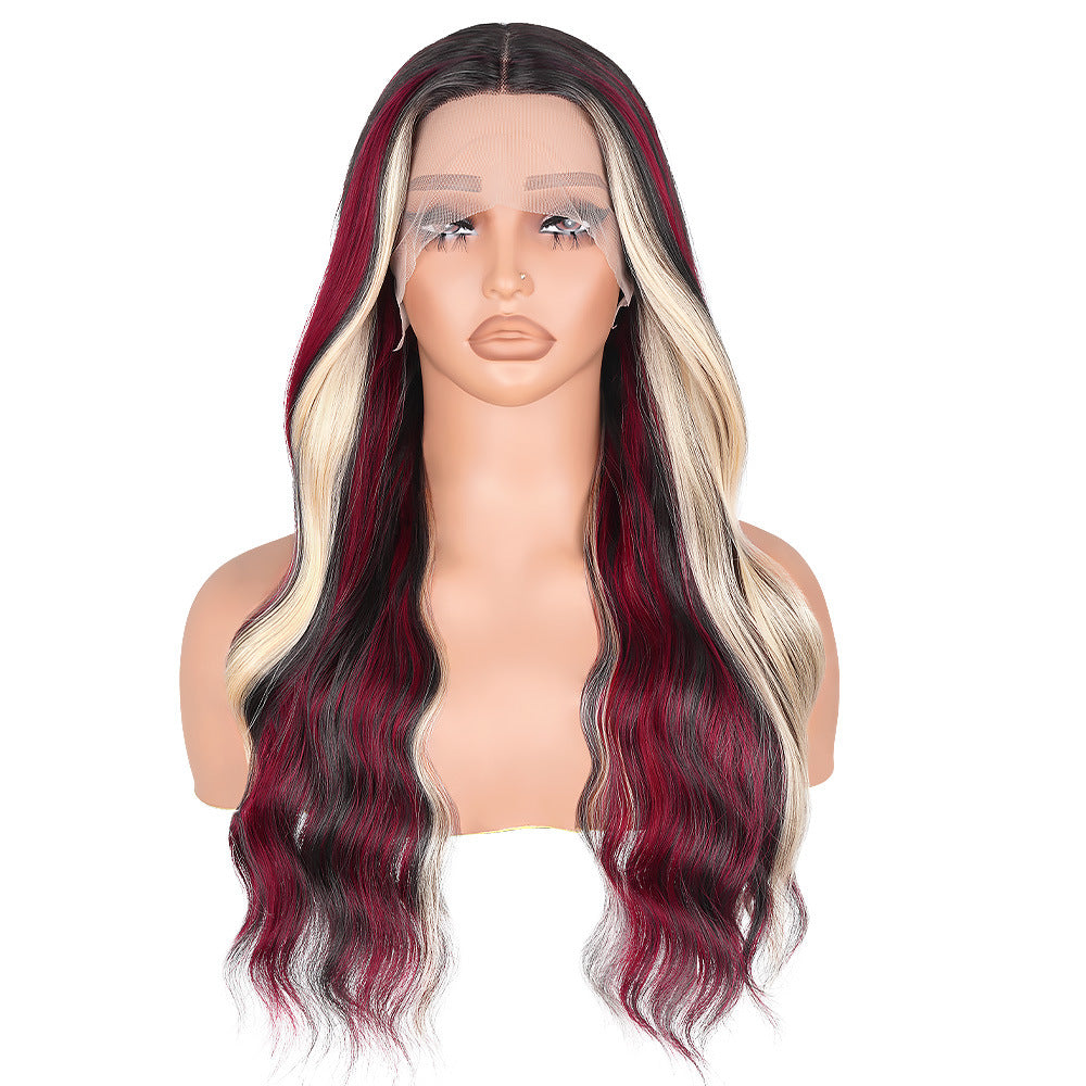 Red Black Highlight Wig 13X4 Synthetic Lace Front Wigs