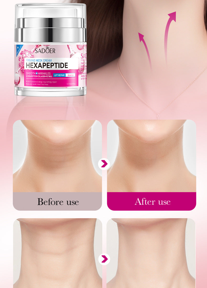 Six Peptide Neck Cream50g SADOER Tightening, Hydrating, Skin Rejuvenation, Fine Line Tightening, Cross-Border Wholesale