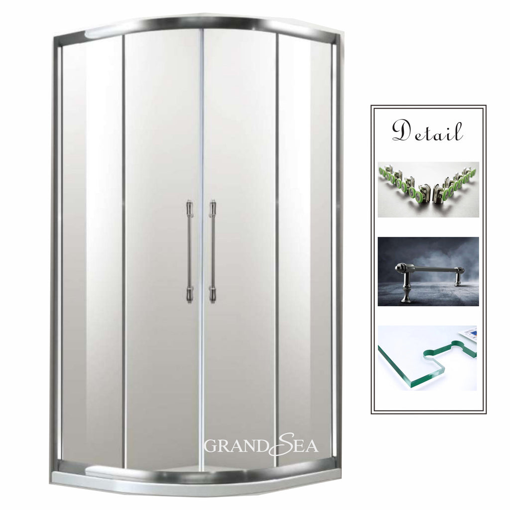 Simple Bathroom Shower Enclosure Tempered Glass Shower Cabin Door Shower Rooms