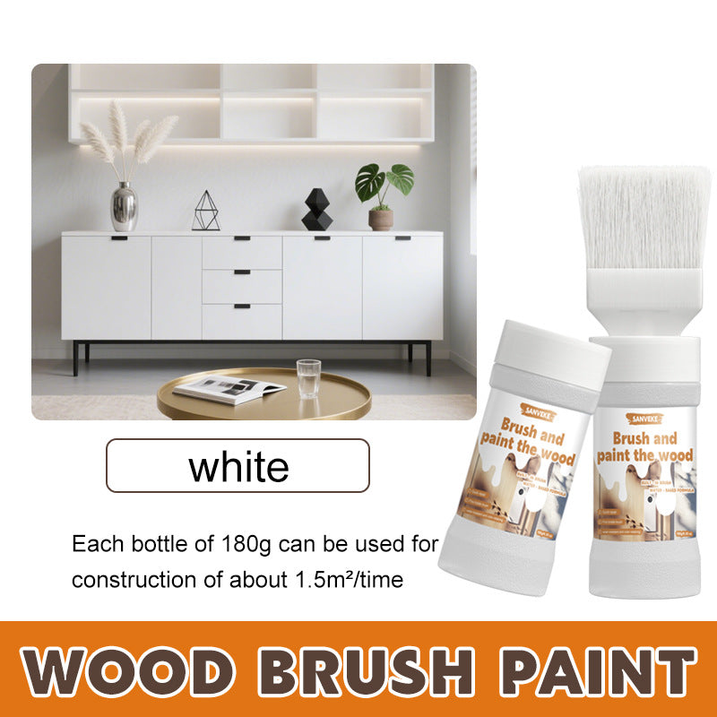 Hot Sale Odorless Water-Based Wood Paint with Brush for Furniture Renovation, Wood Door Color Change, Indoor and Outdoor Universal
