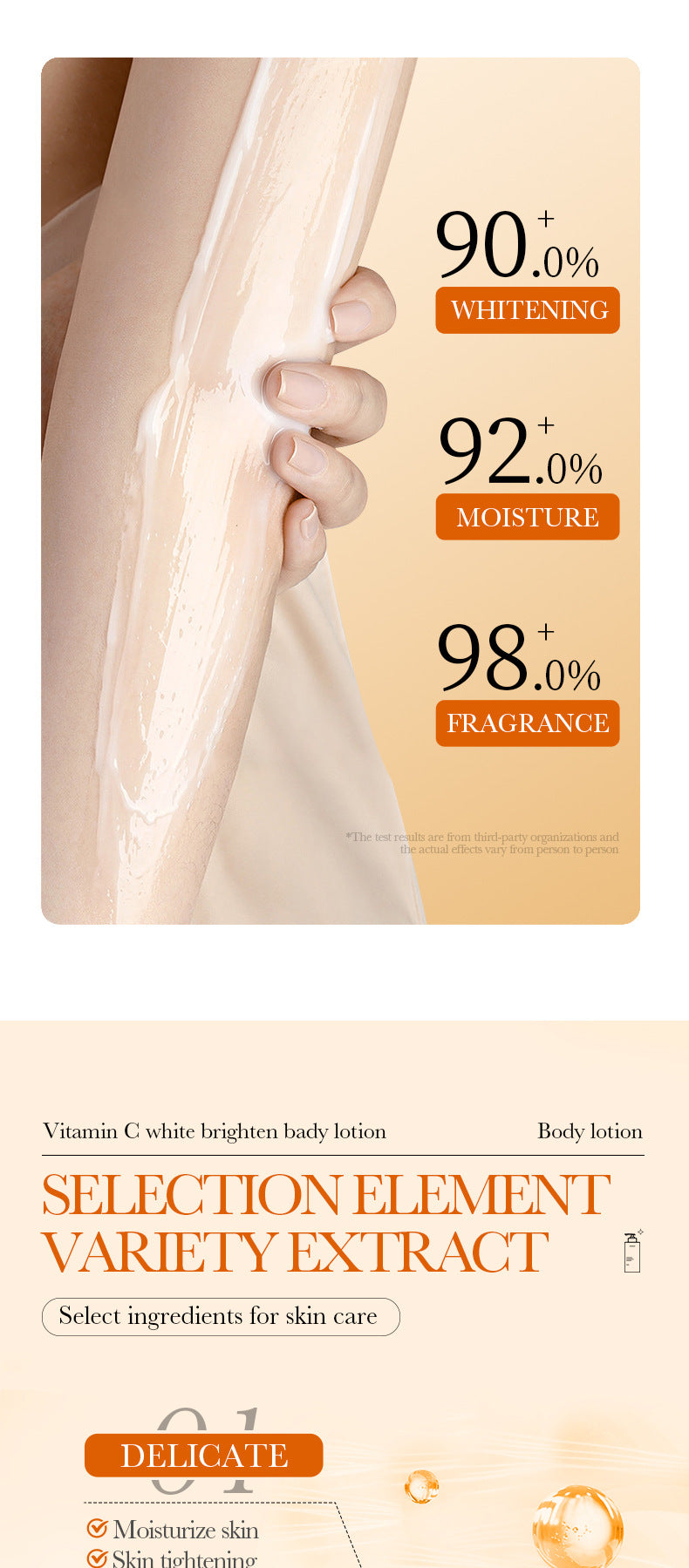 VC Whitening Body Lotion BIOAOUA Vitamin C Brightening, Hydrating, Moisturizing, Skin Care,  Wholesale