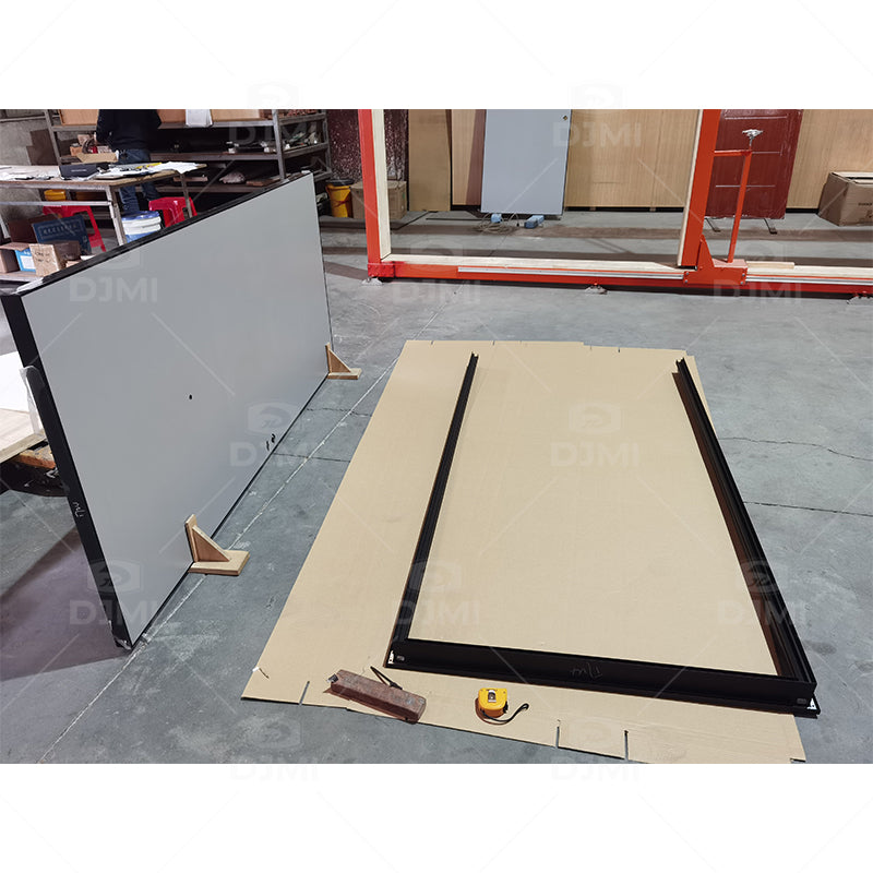 Popular Ecotype Aluminum Frame Wood Panel Door Melamine/HPL Plywood Swing Sound Proof Interior Wooden Door