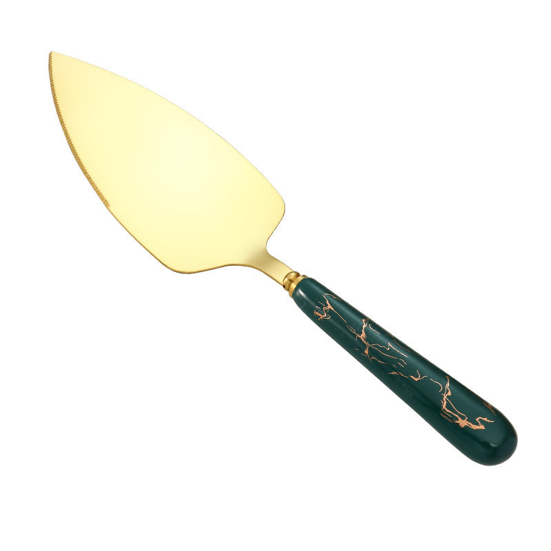 Ceramic Handle Stainless Steel Knife and Spatula Gift Set Creative Baking Tools Cheese Knife Butter Knife Cake Spatula Pizza Spatula