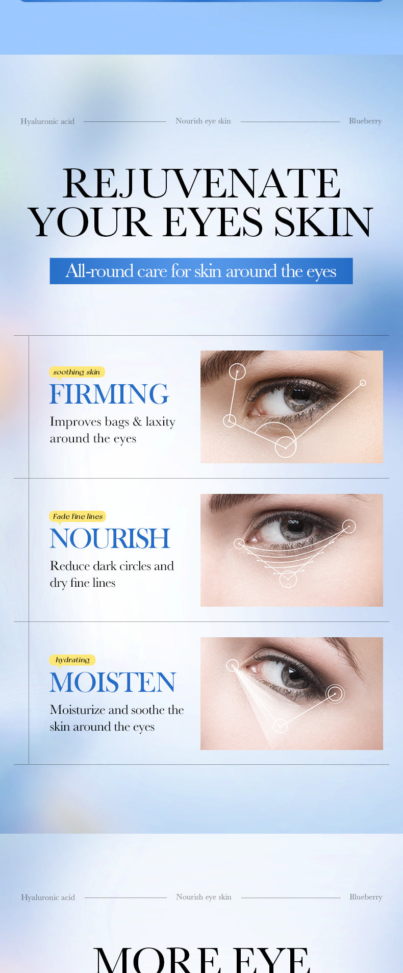 Blueberry Fruit Smooth Eye Mask SADOER Moisturizing and Nourishing Eye Mask Patches  Wholesale