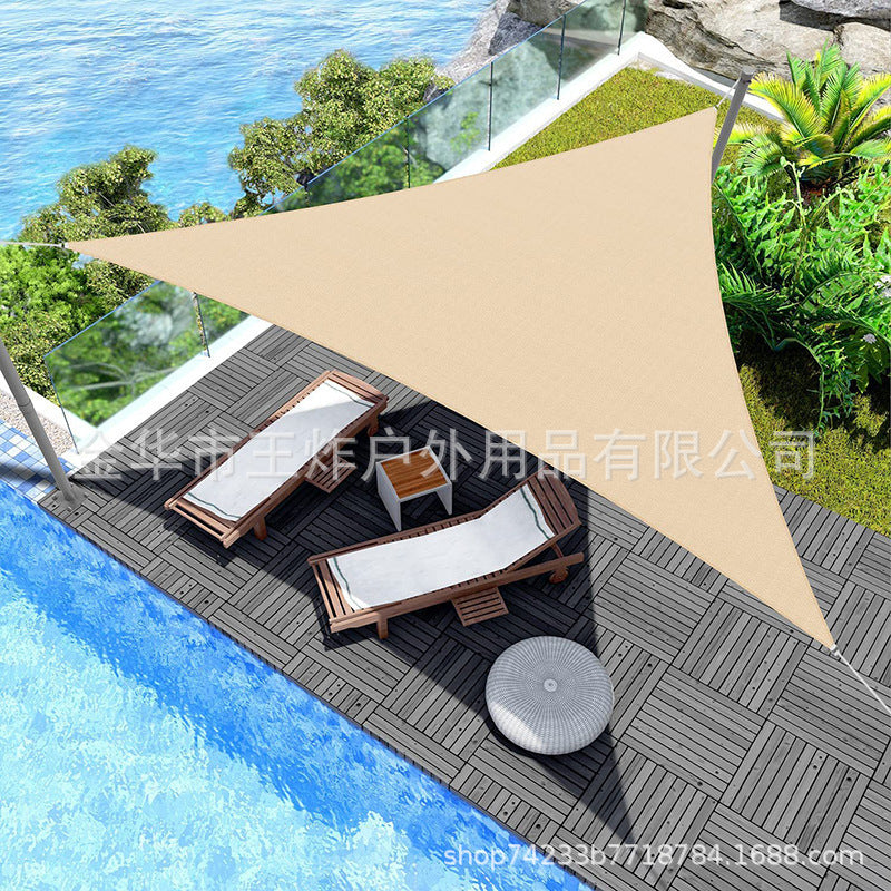 Triangular Sunshade Sail Camping Sunshade Garden Pool Waterproof Balcony Sunscreen Garage Sunshade Curtain Courtyard UV Protection