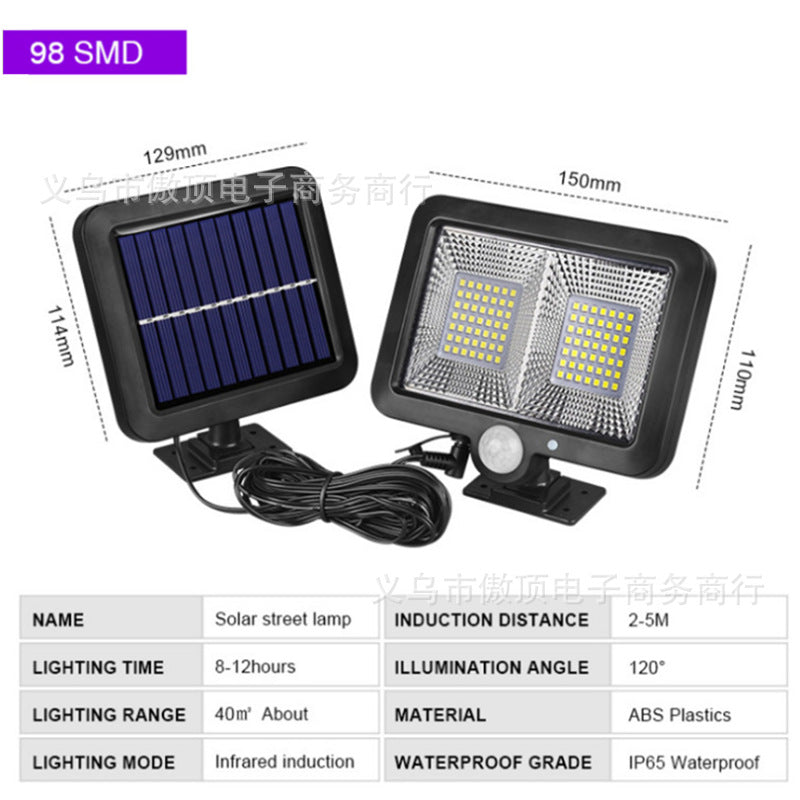 Specialized Outdoor Solar Wall Light LED Split Light Garden Light Garden Light Human Body Sensor Light Street Light