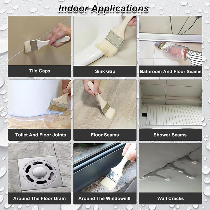 Transparent Waterproof Adhesive for Exterior Walls and Bathrooms, Leak Repair Adhesive, No Brick Smashing, Floor Waterproof Adhesive, Nano Coating