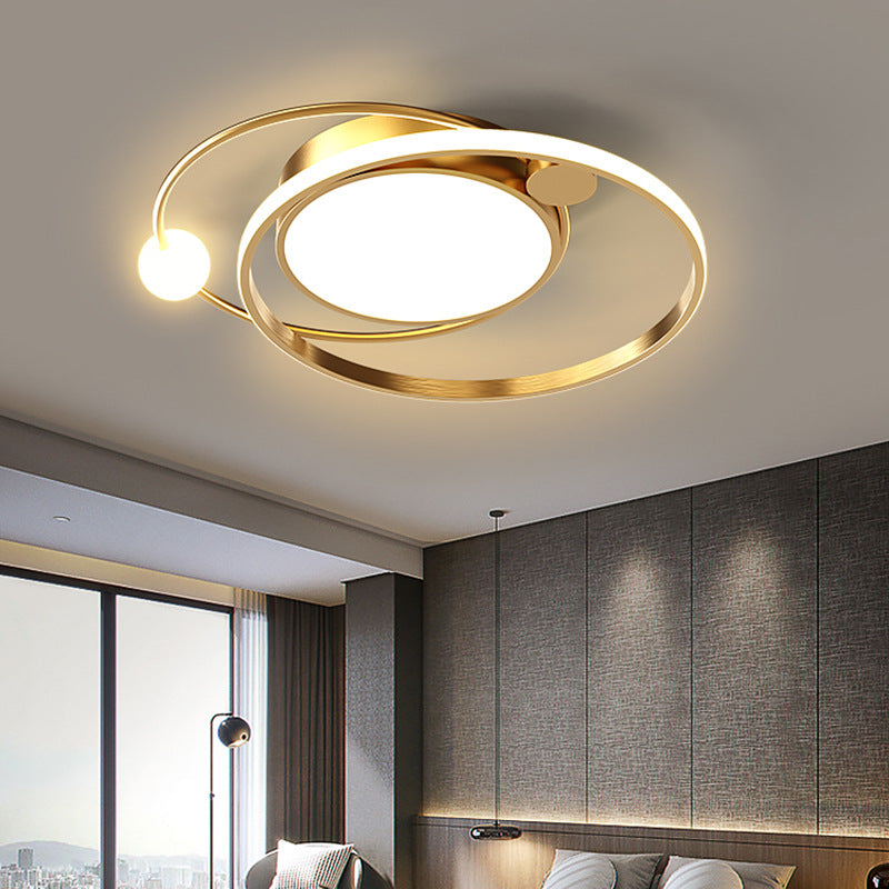 Nordic Bedroom Light Modern Minimalist led Ceiling Lamp Cozy Romantic Creative Living Room Study Room Light Fixture Round Shape