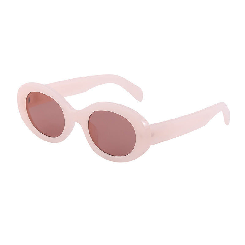 Fashion Round Frame Sunglasses for Women Trendy European and American Style ins Small frame sunglasses for women outdoor sun protection glasses shades