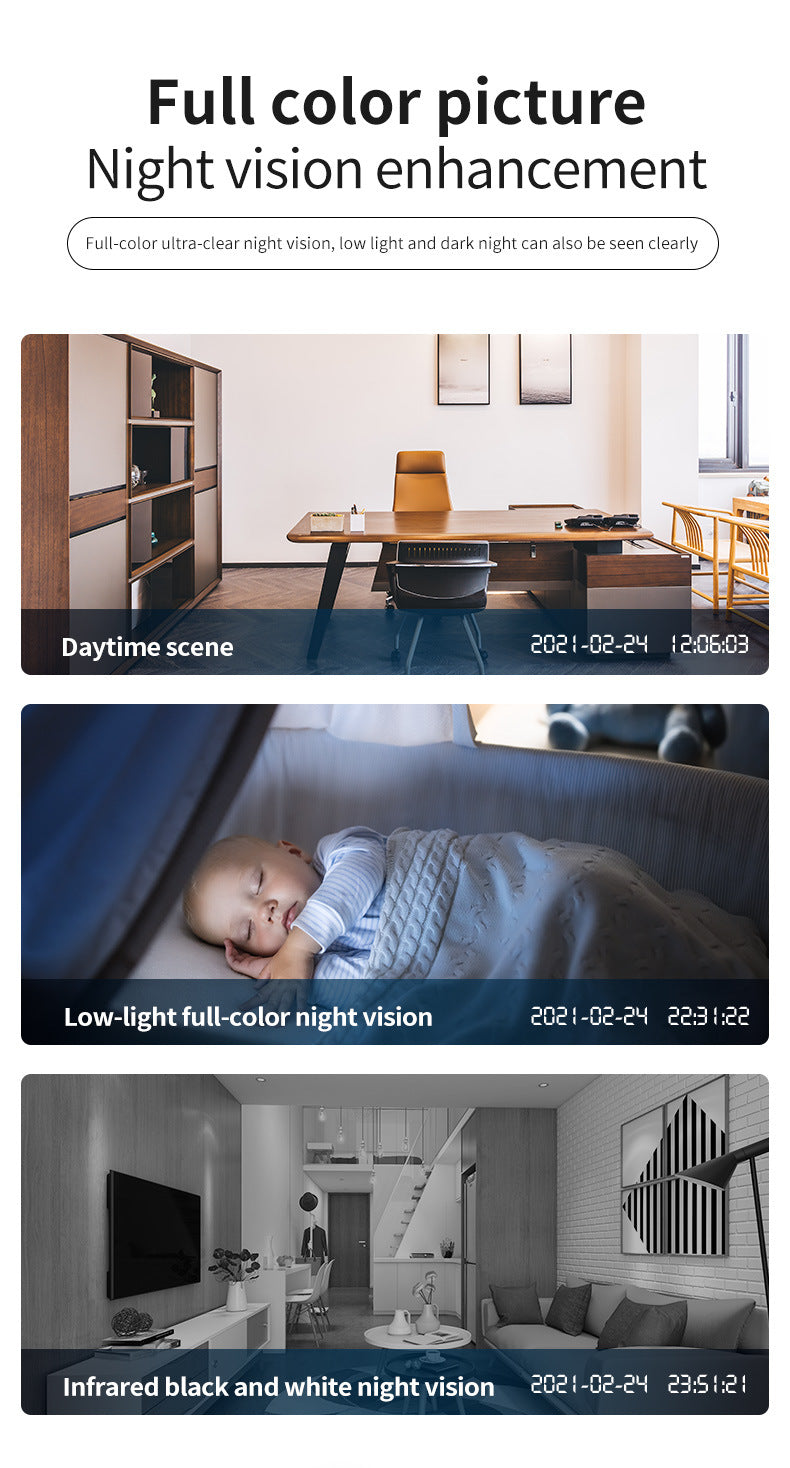 wifi Shake Head Camera Indoor Intelligent Monitoring Alarm Night Vision HD Home Remote Camera Infrared