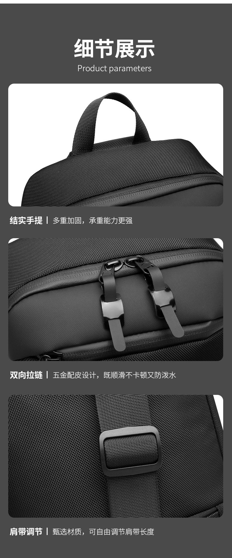 ozuko New Oxford Cloth Chest Bag Outdoor Men's Shoulder Bag Casual Waterproof Men's Bag Single Shoulder Crossbody Bag