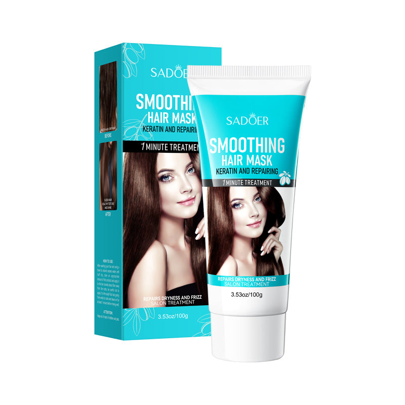 Baked Keratin Hair Mask100g SADOER Smooth Repair Improve Frizz Foreign Trade Cross-Border Wholesale