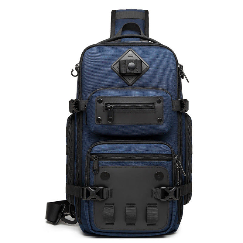 OZUKO Tactical Chest Bag Men's Crossbody Bag Shoulder Bag Men's Outdoor Sports Waterproof High-Quality Men's Bag