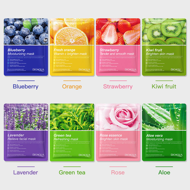 Mask BIOAOUA Plant and Fruit Face Mask Sheets Hydrating and Moisturizing  Wholesale OB